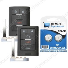2 Replacement For Cadillac 2010-2015 Srx 2013-2014 Ats Xts Remote Key Fob Entry 2 Replacement For Cadillac 2010-2015 Srx 2013-2014 Ats Xts Remote Key Fob Entry
