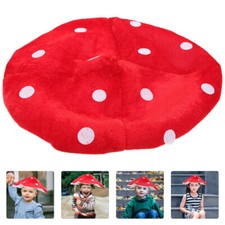 Red Mushroom Hat Toad Hat Mushroom Costume Party Funny Decoration Hat for Kids