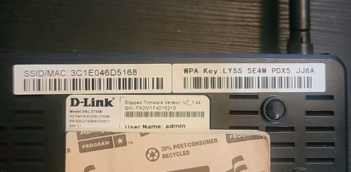 D-Link Verizon DSL-2750B 4-Port Wireless Router - Picture 4 of 4
