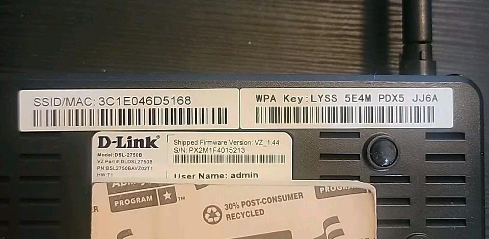 D-Link Verizon DSL-2750B  4-Port Wireless Router - image 4 of 4