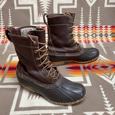 Vintage 1980’s 90’s LL Bean Hunting Duck Boots New Soles Women Men  Brown