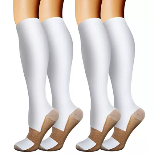 S M L XL 2XL breite Wade Übergröße Kompressionssocken Damen Männer 15-20 mmHg Unisex - Bild 19 von 29