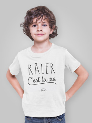T-shirt enfants manches courtes RALER C'EST LA VIE couleur blanc