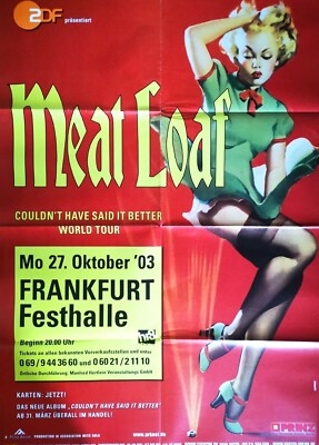 MEAT LOAF 2003 FRANKFURT - orig. Concert Poster - Konzert Plakat - DIN A0 - F/U