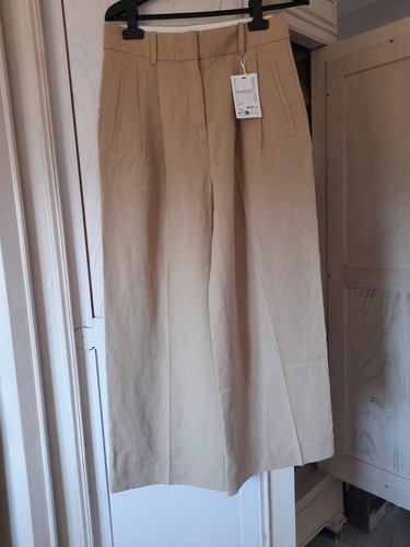 Pantalon Femme H&M – Taille 38, Lin Et Viscose, Neuf Sans étiquettes, Coupe Large