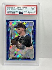 2020 Leaf Metal Draft Portrait Auto Blue Crystal 1/15 Jordan Westburg PSA 9