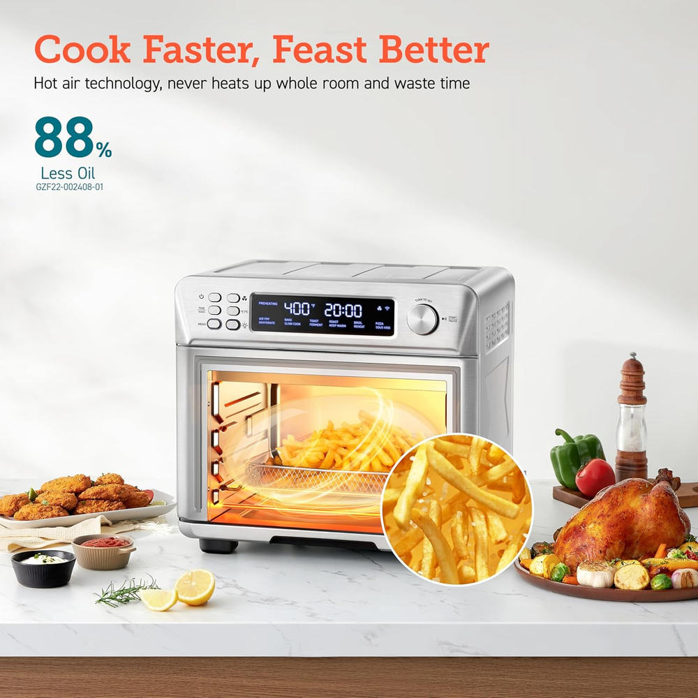 Smart 12-in-1 Air Fryer Toaster Oven Combo with Sous Vide & Convection Smart 12-in-1 Air Fryer Toaster Oven Combo with Sous Vide & Convection