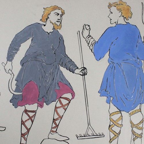 Frederick Charles Winby painting theatre costume design Saxon Peasants #51 - Picture 2 of 4