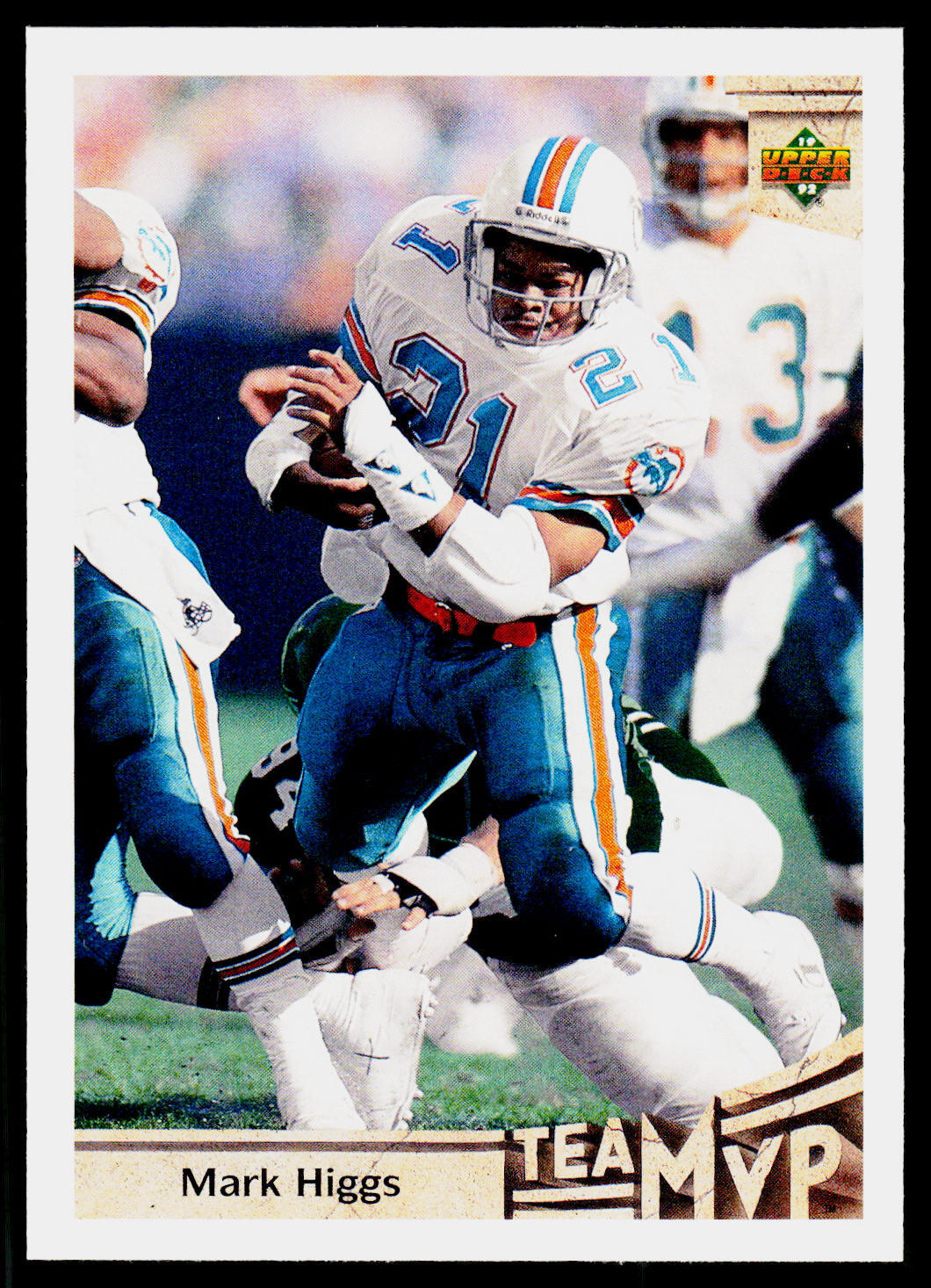 Mark Higgs, 1992 Upper Deck Football Card, #362, Miami Dolphins,