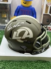 Puka Nacua Signed Rams Salute to Service Mini Helmet - Fanatics