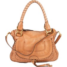 Chloé Woven Leather Marcie Shoulder Bag Tasche