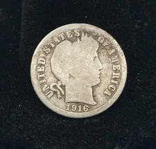 1916-P Barber Dime #20754