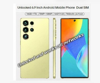 Entsperrtes Android 15 Smartphone 6,9'' | 16GB RAM 1TB ROM | Dual SIM 5G | UK Handy