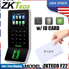 Zkteco F22 Kit Door Access Control System Biometric Fingerprint Wi-Fi w/ ID CARD
