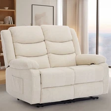 Loveseat Recliner Sofa with Pockets 2-Seater for Living Room Home Theater