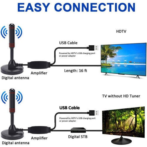 DVB-T2 Antenne Full HD TV Terrestrische aktive DAB Indoor TV Antenne 30DBI HDTV - Bild 13 von 14
