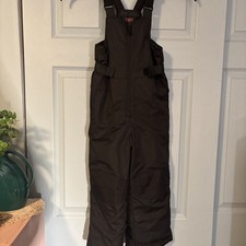 Swiss Tech Boys Size 4-5 Black Snow Bibs Reinforced Knee Adjustable