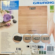 GRUNDIG BAMBOO BATHROOM SCALE CA.28X28X3 CM