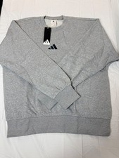 Adidas Feel Cozy Crew Neck Sweatshirt NWT Long Sleeve Pullover Gray Men  s L