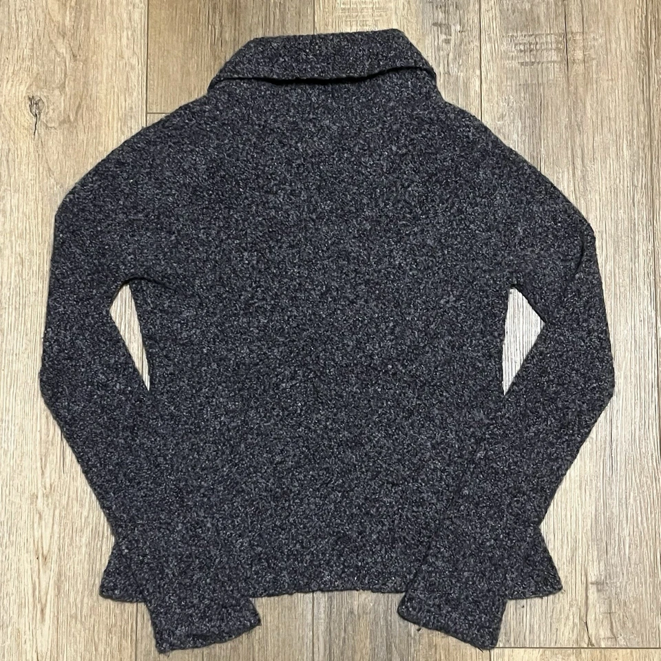 Suéter EILEEN FISHER Lana Merino Cachemira Mantón Boucle Gris Talla M Bastante Lujoso Foto 4 de 4