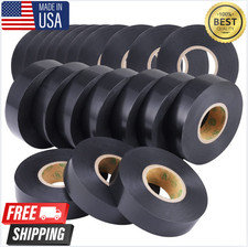 40 Pack Black Electrical Tape 3/4" x 66ft Waterproof High Temperature Resistance