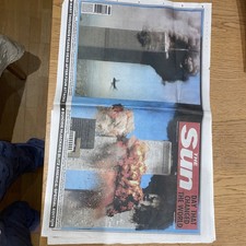 The Sun Newspaper, Wednesday September 12th 2001. Full paper, Twin Towers