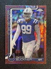 DeForest Buckner 2025 Topps Chrome Football #133 Football Leather Refractor Colt