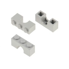 3x Lego Bogenstein 1x3x1 alt-hell grau Rund Bogen Brücke Burg Tor 449002 4490