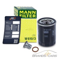 Mann ÖLFILTER+ÖLABLASS-SCHRAUBE FÜR Fiat Stilo 1.4