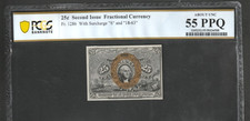 FR 1286 - 25c SECOND ISSUE surcharges "18-63" & "S" PCGS 55PPQ  AU- AT33