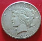 1925 USA $1 Peace Dollar .900 silver Coin. km#150 W Slab"COMBINED SHIPPING"