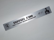 1998 Ferrari F300 M.Schumacher Metal Name Plate Plaque for 1/12 GP replicas