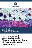 Raed Z. Alfi (U. A.) | Herstellung Und Untersuchung Der Eigenschaften Von...