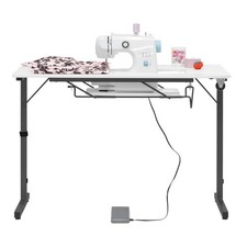 Sew Ready Rollaway II Sewing Table Black/White Portable Folding Rolling.