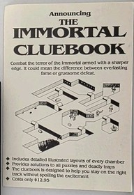 The Immortal - Manual & Insert Only - Nintendo Nes - Authentic (No Game)