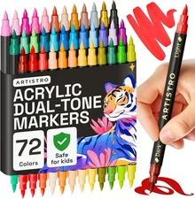 ARTISTRO Paint Markers - Acrylic Pens for Rock, Glass, Fabric, DIY - Art Supplie