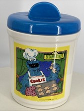 RARE Vintage 1980 Cookie Monster Jar Sesame Street Muppets 970 Ceramic with Lid