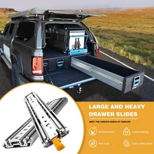 1 Pair 44 Inch Tool Box Runner Side Mount Metal Rails Track Guide Glides Runners