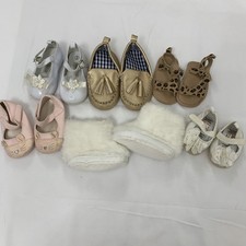 Lot 6 Pair Girl Baby Dress Soft Sole Shoes Boots Sandals Size 3-12 Months 2c