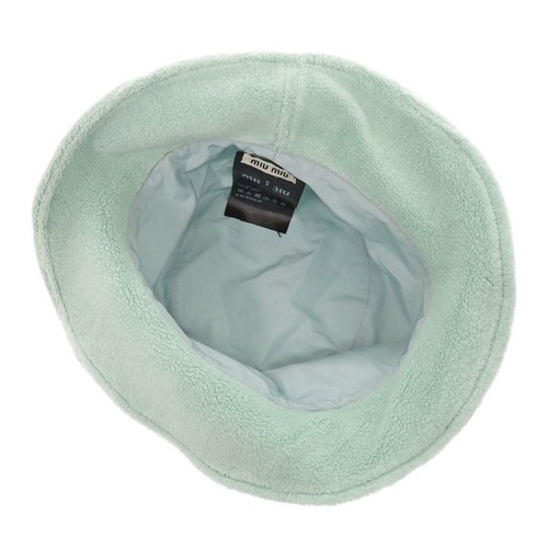 AUTHENTIC MIUMIU 5HC196 2DPO Bucket hat Mint Green cotton - Picture 4 of 6