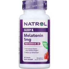 Natrol Melatonin Fast Dissolve - Strawberry 1 mg 90 Tabs