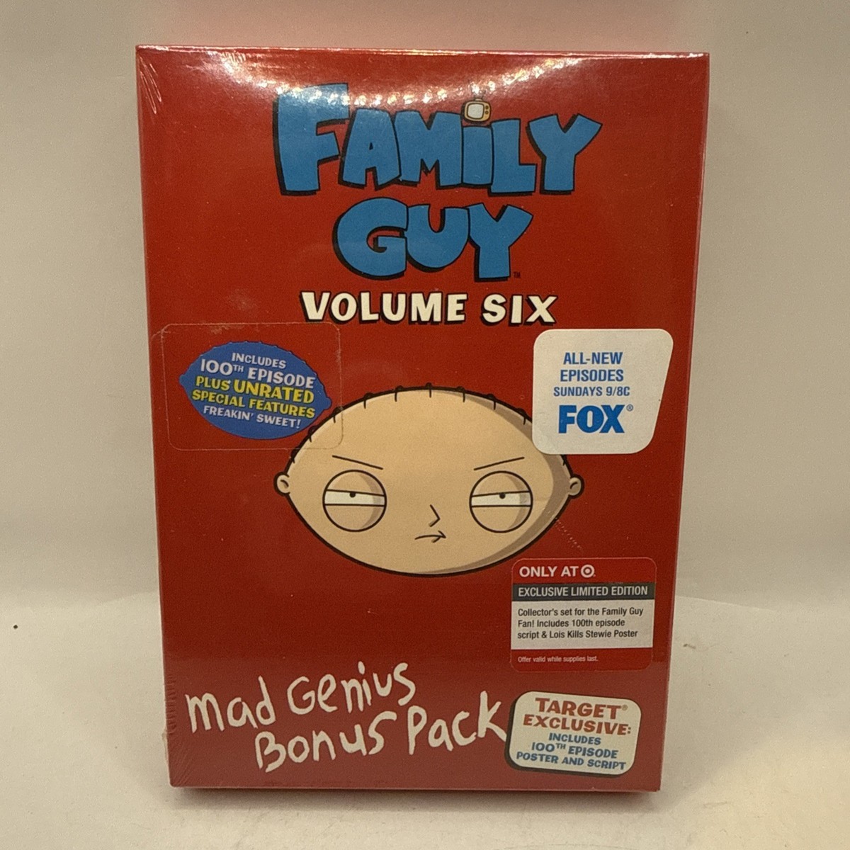 Family Guy Volume Six Mad Genius Bonus Pack Target Exclusive DVD