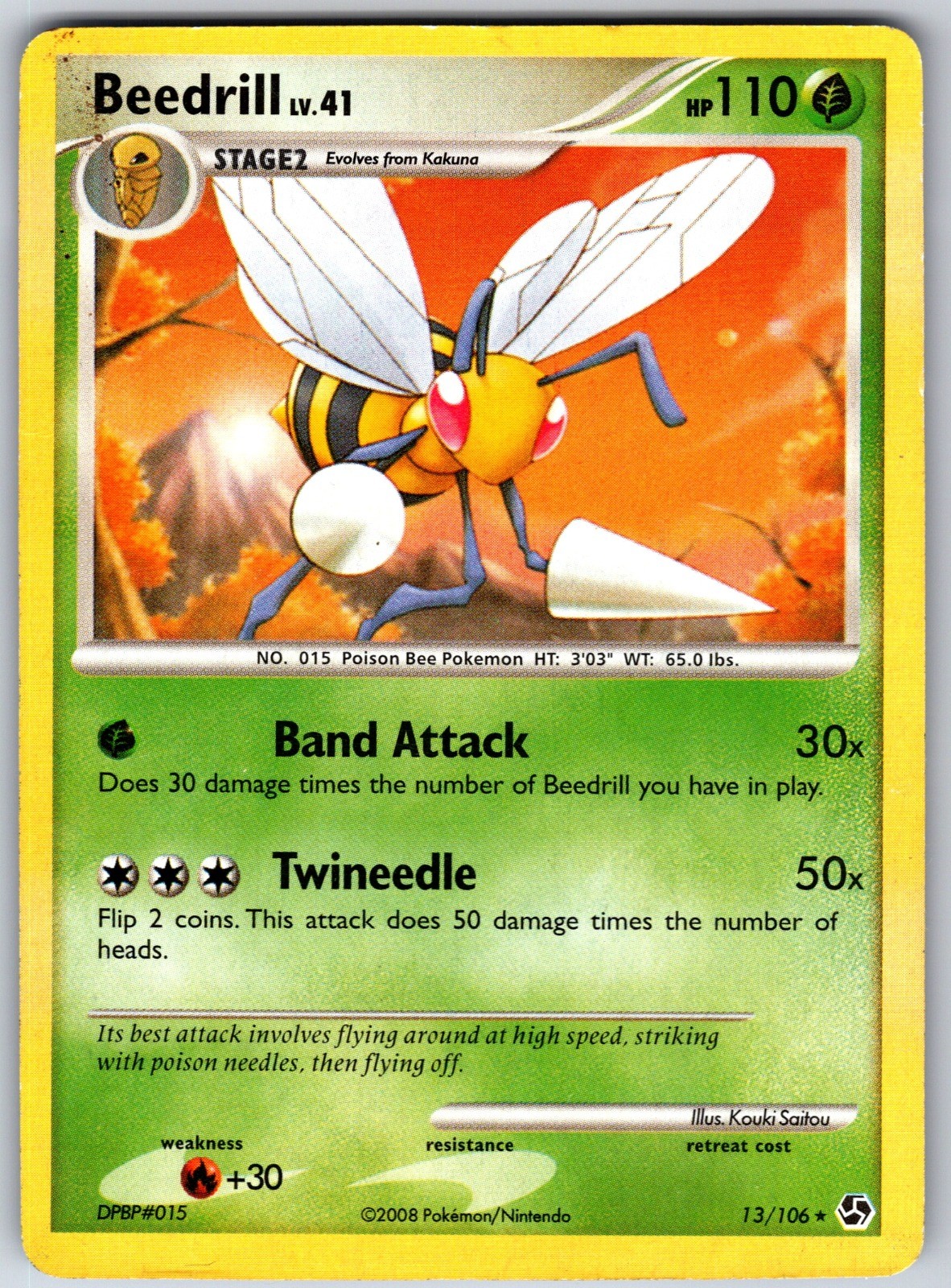 Beedrill Rare Great Encounters 13/106 MP
