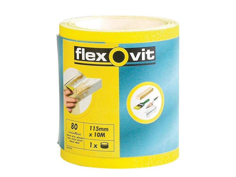 Flexovit High Performance Sanding Roll 115mm x 10m Extra Coarse 40G FLV69912