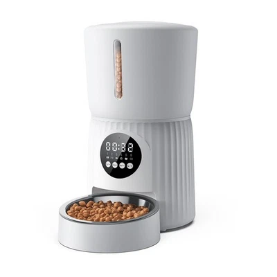 Futterautomat Katze, 4L Katzenfutter Automat, Futterspender Katze Mit 1–6 Mah... - Bild 1 von 4