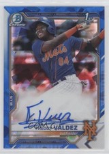 2021 Bowman Sapphire Edition Chrome Prospects Freddy Valdez #BSPA-FV Auto 2z3