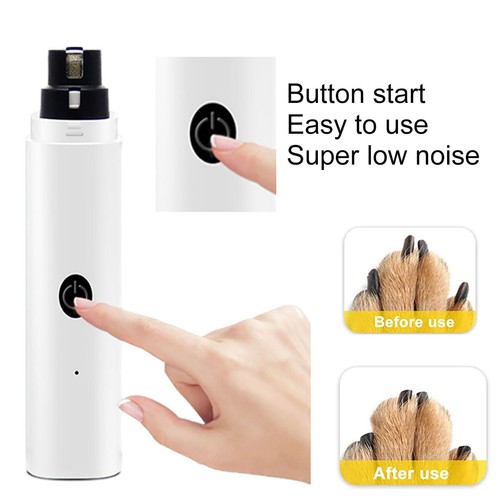 Dog Cat Electric Nail Grooming Grinder Trimmer Clipper Pet File Claw Care Tool - Foto 7 di 21