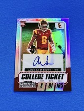 2021 Among-Ra St Brown Prizm Contenders College Ticket USC Rookie Autograph Card