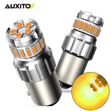 Pair 1156 LED Amber Yellow Turn Signal High Power Light Bulbs Car Tail Lights UK