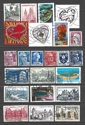 136 FRANCE USED STAMP ACCUMULATION LARGE LOT SEE PHOTO